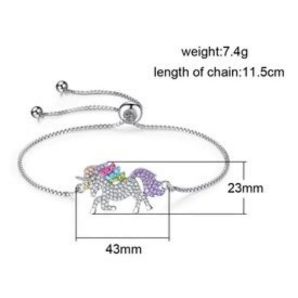 ❤️ NEW Multi Color Cute Unicorn Bracelet - Picture 3 of 5